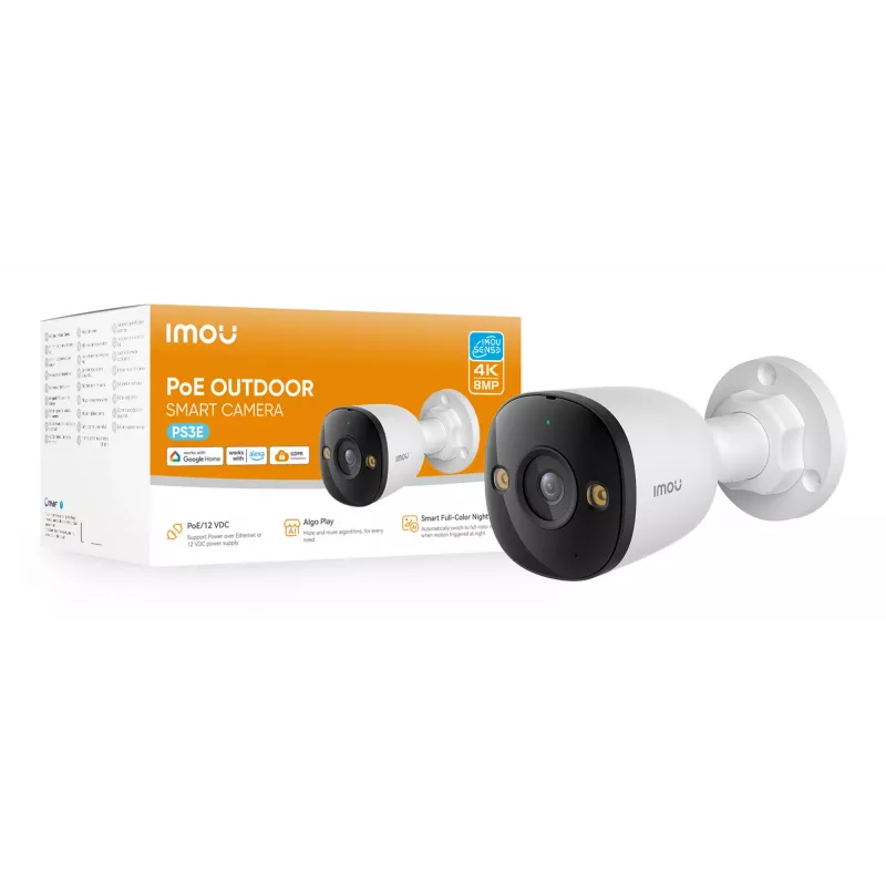 Imou PS3E Bullet IP apsaugos kamera Vidaus ir lauko 3840 x 2160 pikselių Lubos/siena