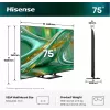 Hisense 75E8S televizorius 190,5 cm (75 col.) 4K Ultra HD išmanusis televizorius Wi-Fi pilkas 400 cd/m²