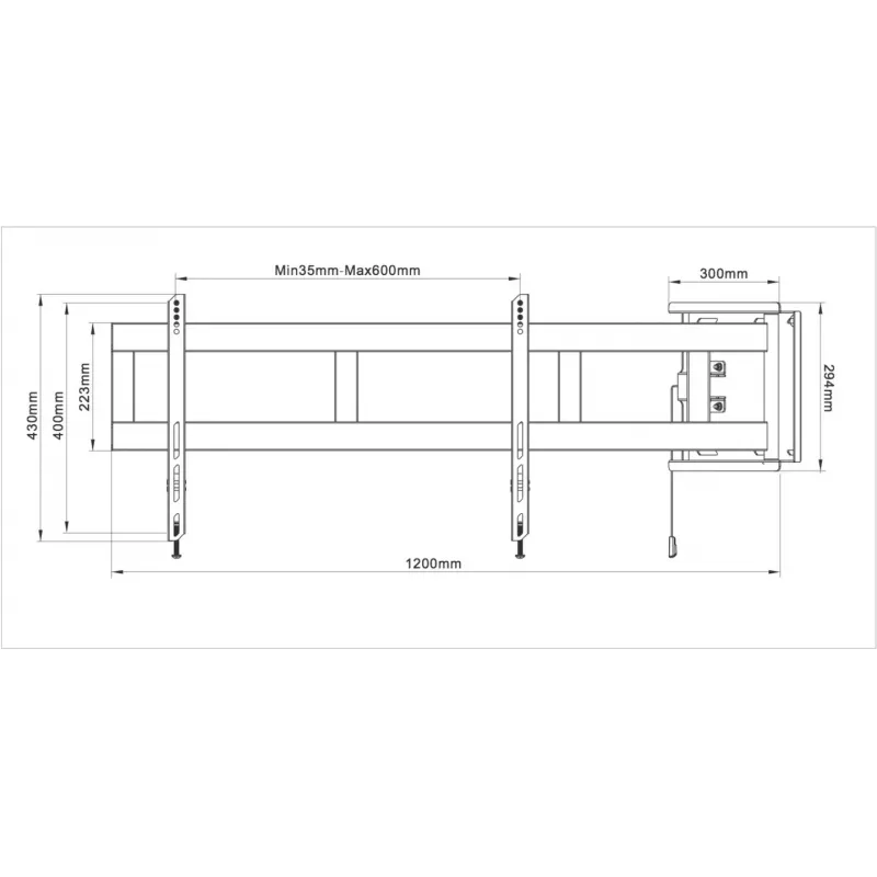Multibrackets M Universal Swing Arm 180 Degrees Large Juoda 75 kg 48-69 col.