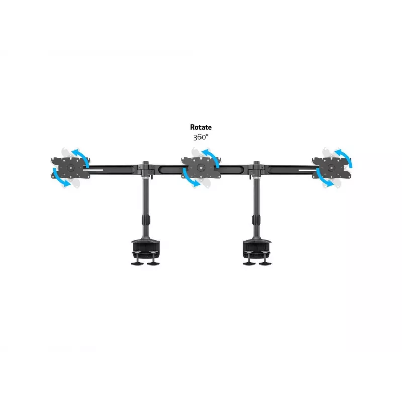 Multibrackets M VESA Desktopmount Triple Desk Clamp 24 col.–32 col. 24 kg