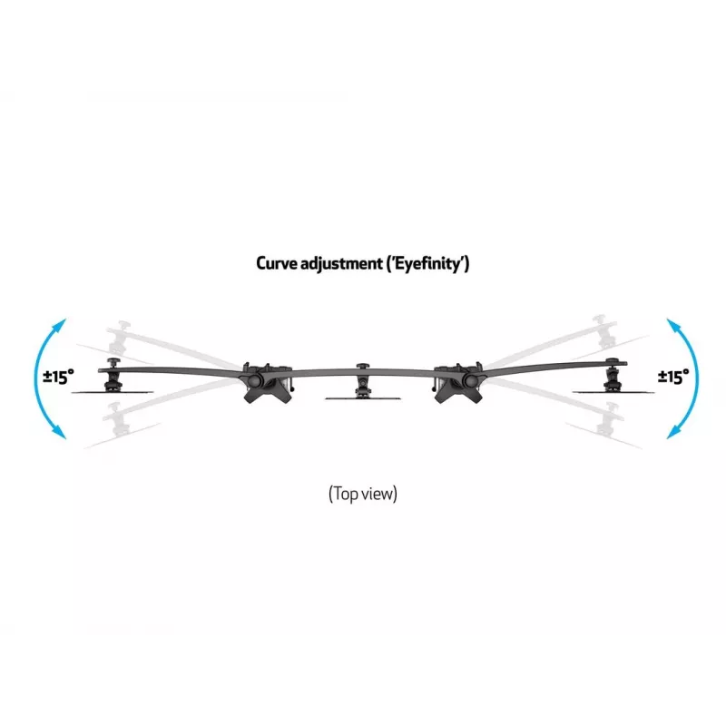 Multibrackets M VESA Desktopmount Triple Desk Clamp 24 col.–32 col. 24 kg