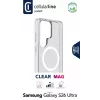 Cellularline Clear Mag - Galaxy S26 Ultra Itin atsparus permatomas dėklas su guminiu kraštu, suderinamas su Qi2 ekosistema ir magnetiniais priedais, apdorotas, kad nesigelstų.