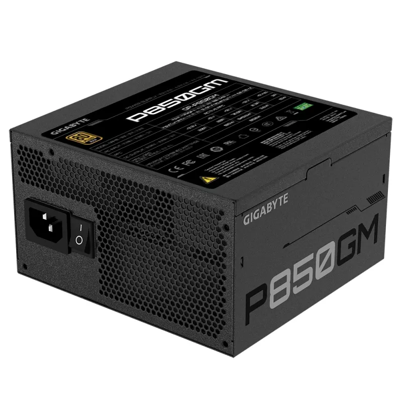 GIGABYTE P850GM maitinimo blokas 850 W 20+4 kontaktų ATX ATX juodas
