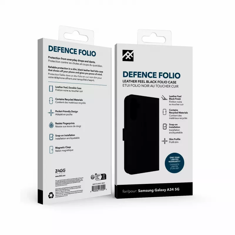 IFROGZ Defence Folio mobiliojo telefono dėklas 16,8 cm (6,6 col.) Juoda