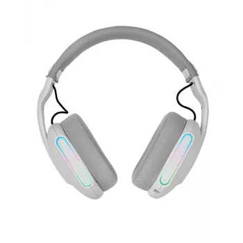 Mars Gaming MHW-PROW ausinės, laidinės ir belaidės, galvos juostos, USB Type-C, Bluetooth, baltos