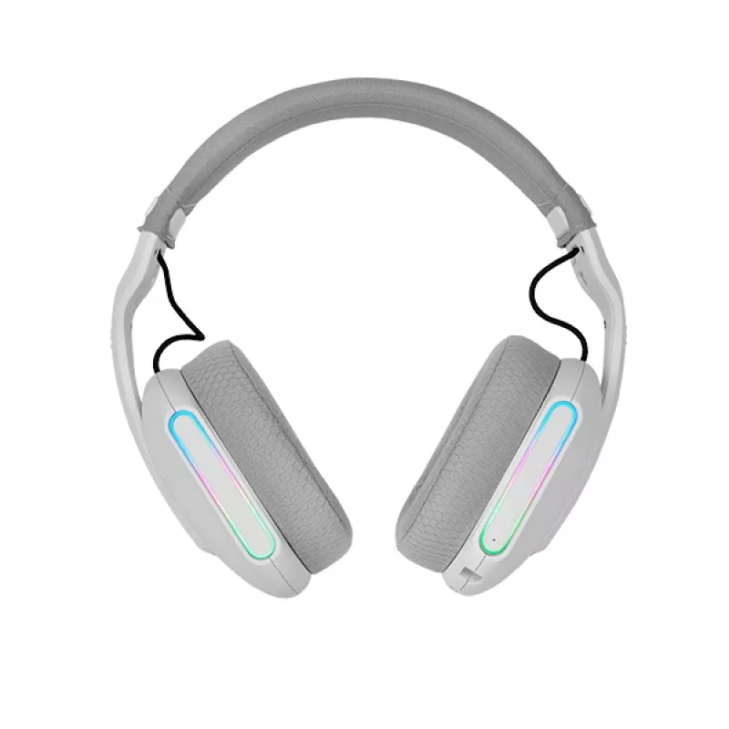 Mars Gaming MHW-PROW ausinės, laidinės ir belaidės, galvos juostos, USB Type-C, Bluetooth, baltos