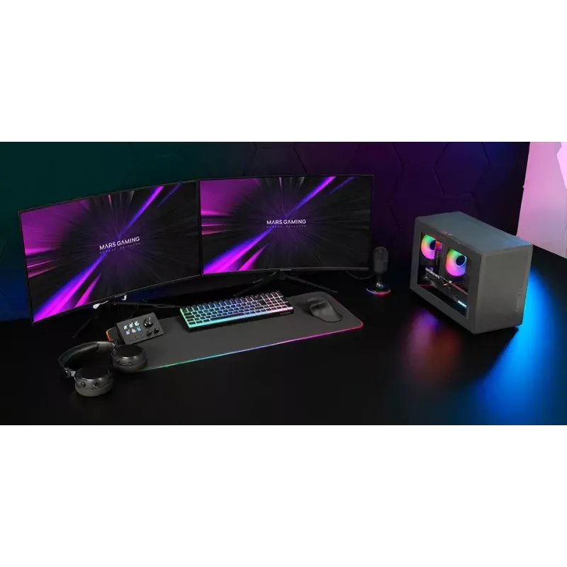 Kompiuterio korpusas Mars Gaming MCXPS mATX itin kompaktiškas juodas