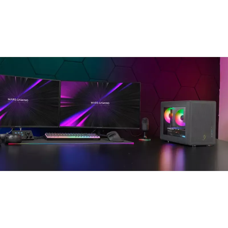 Kompiuterio korpusas Mars Gaming MCXPS mATX itin kompaktiškas juodas