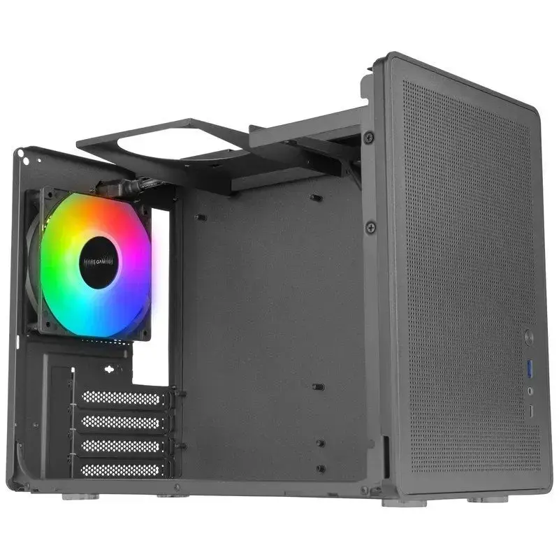 Kompiuterio korpusas Mars Gaming MCXPS mATX itin kompaktiškas juodas