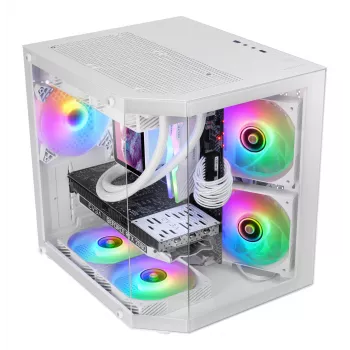 Mars Gaming MC-3TLITEW Mini Tower baltas