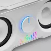 Mars Gaming MS22W kompaktiškos žaidimų kolonėlės 2.2 RGB Flow subwooferis + 4 aktyvios kolonėlės DSP garsas 35W balta
