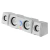 Mars Gaming MS22W kompaktiškos žaidimų kolonėlės 2.2 RGB Flow subwooferis + 4 aktyvios kolonėlės DSP garsas 35W balta