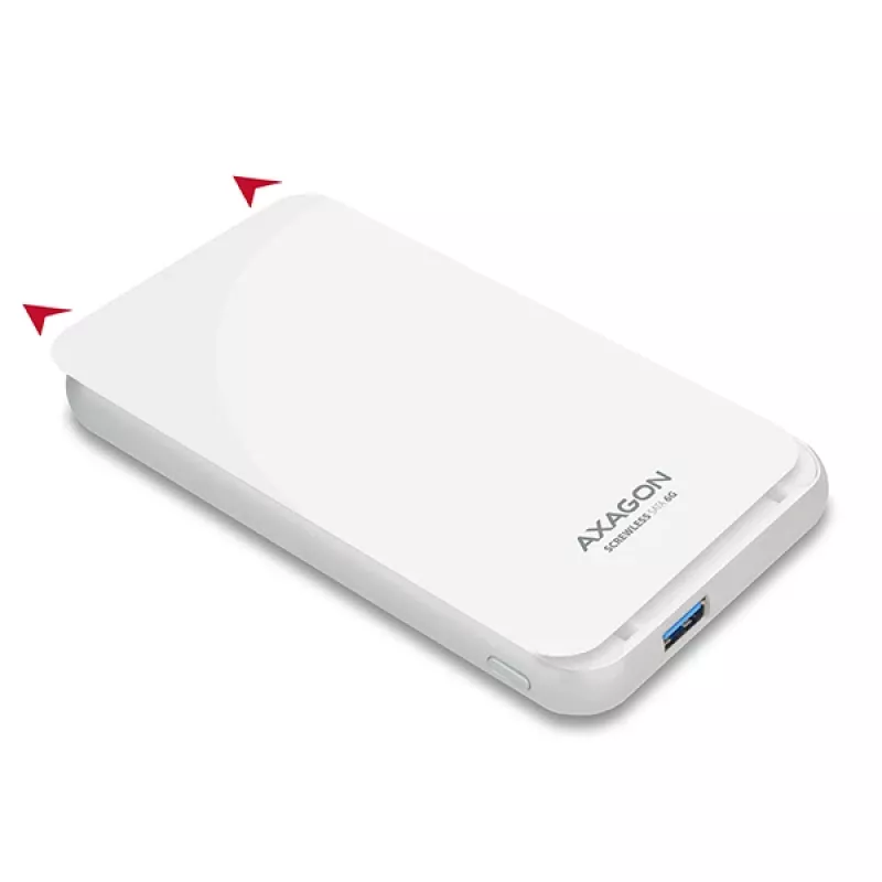 Axagon EE25-S6 atminties diskų dėklas HDD/SSD dėklas Baltas 2.5 colio