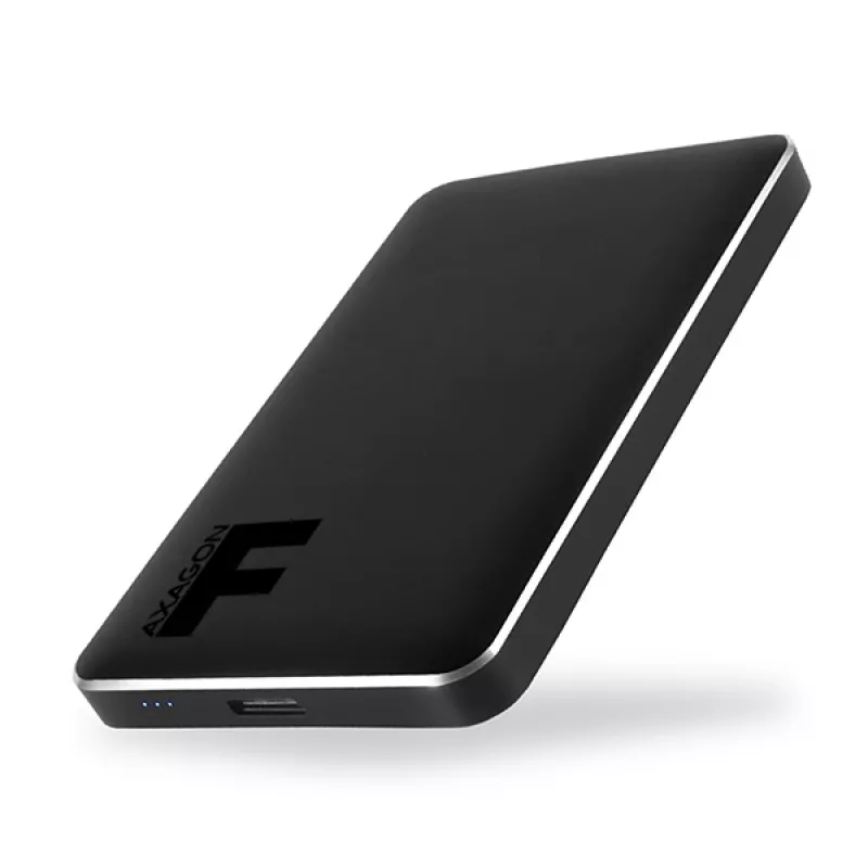 Axagon EE25-F6B atminties diskų dėklas HDD/SSD dėklas Juoda 2,5 colio