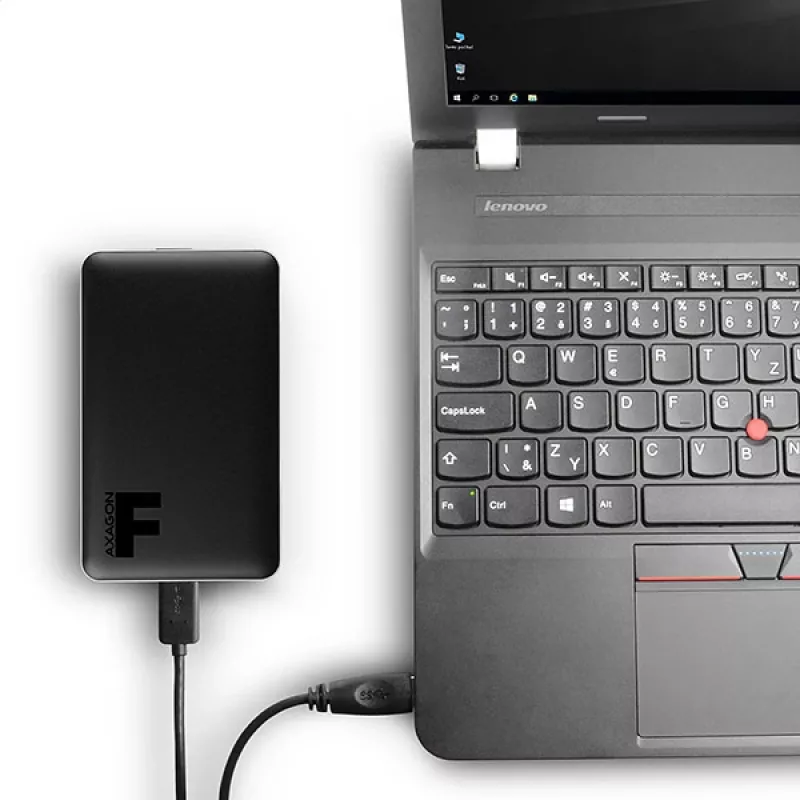 Axagon EE25-F6B atminties diskų dėklas HDD/SSD dėklas Juoda 2,5 colio