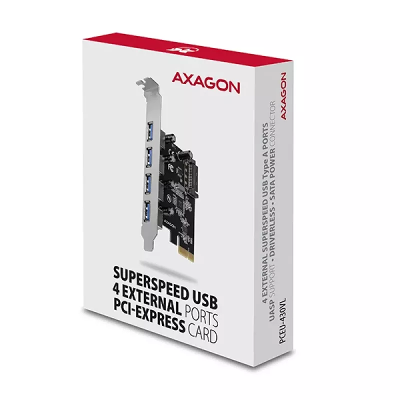 Axagon PCEU-430VL sąsajos plokštės / adapteris Vidinis USB 3.2 Gen 1 (3.1 Gen 1)