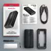 Axagon EEM2-40G USB-C 40Gbps M.2 NVMe SSD korpusas, ARMORED aliuminis