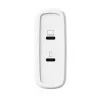 Įkroviklis TRUST Maxo 100W 2 prievadų USB-C GaN — 100 W, 2x USB-C, maks. 20 V, AC patalpoms, 2 m kabelis, balta