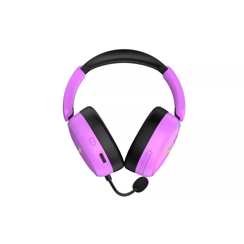 HATOR Phoenix 2 belaidžio laisvų rankų įranga laidinė ir belaidė juostinė žaidimų USB Type-C / USB Type-A Bluetooth violetinė