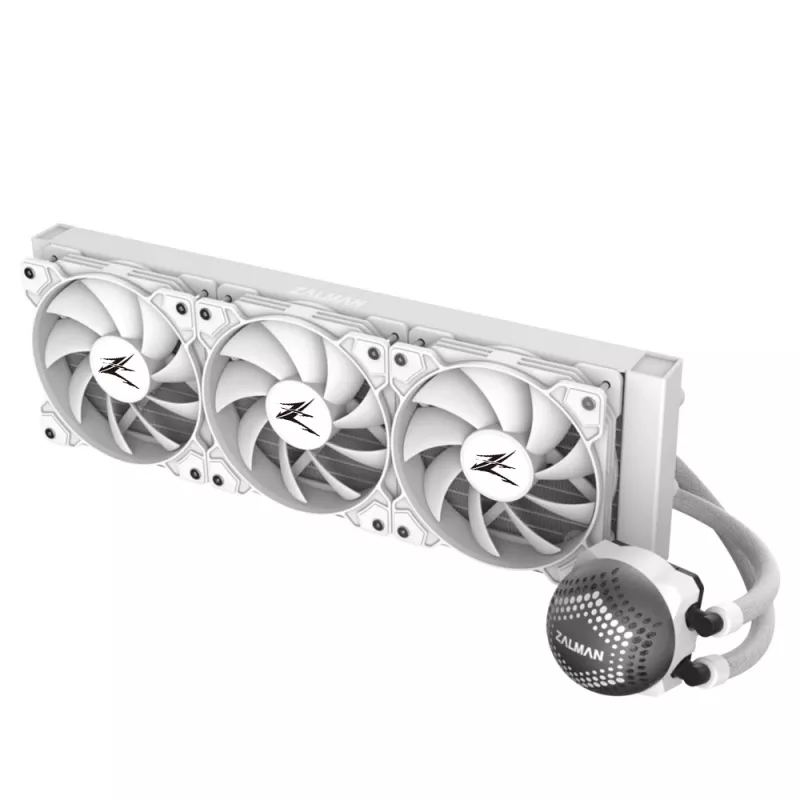 Zalman ALPHA36 White CPU skysčio aušintuvas 360 mm radiatorius 3 x 120 mm ventiliatorius ARGB siurblys dviejų procesorių „viskas viename“ skysčio aušintuvas 12 cm