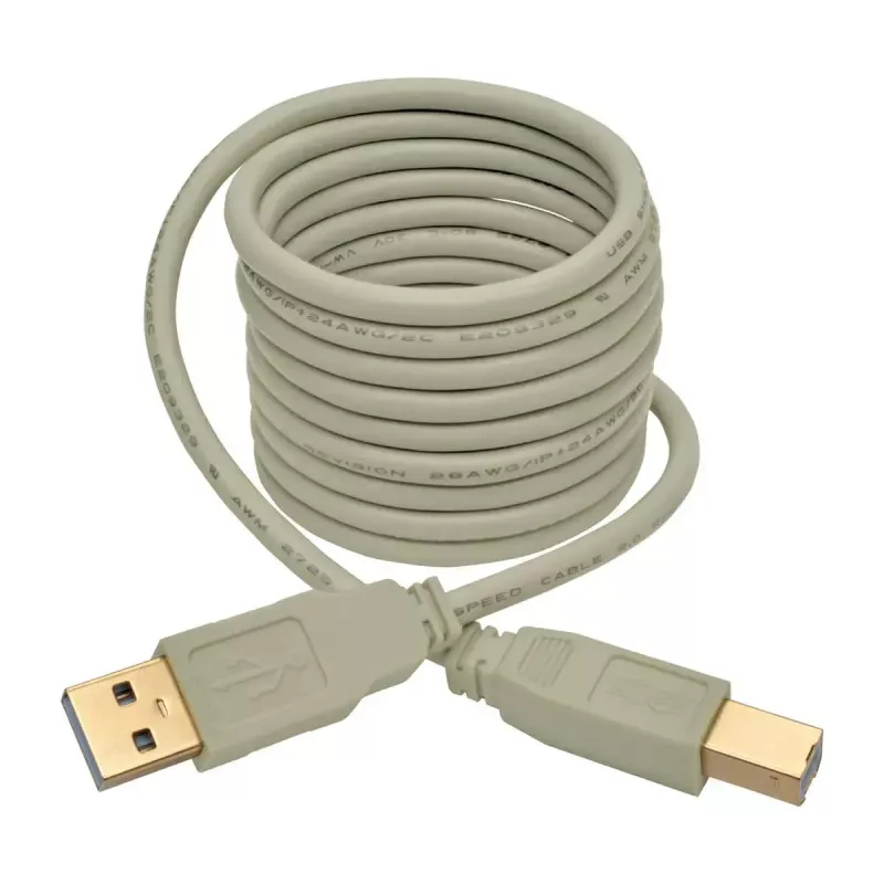 USB 2.0 A–B laidas Tripp Lite U022-006-BE 6 pėdų smėlio spalvos
