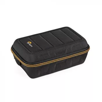 Fotoaparato dėklas Lowepro HARDSIDE CS 60 — kieto korpuso kompaktiškas dėklas, 140×85×227 mm, juoda/oranžinė