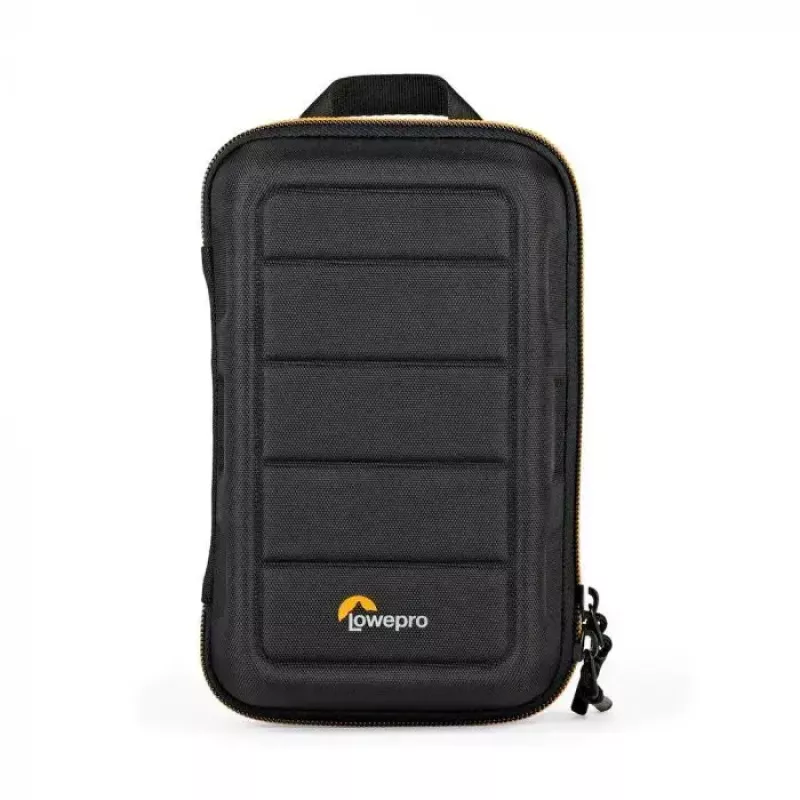 Fotoaparato dėklas Lowepro HARDSIDE CS 60 — kieto korpuso kompaktiškas dėklas, 140×85×227 mm, juoda/oranžinė