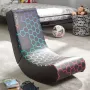 Console gaming chair x rocker Neo Hex Edition — apmušta paminkštinta sėdynė ir atlošas, plotis 410 mm, gylis 855 mm, aukštis 650 mm