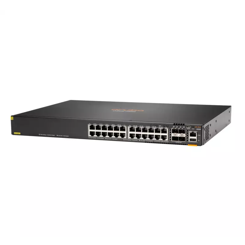 Valdomas komutatorius Aruba 6300F 24 prievadų 1GbE Class 4 PoE ir 4 prievadų SFP56