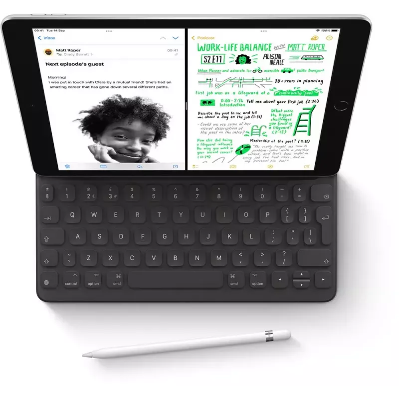Planšetinis kompiuteris Apple iPad 10,2 colio (25,9 cm) 256 GB Wi‑Fi (802.11ac) A13, iPadOS 15, pilka, 8 MP / 12 MP