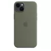 Dėklas Apple iPhone 14 Plus silikoninis su MagSafe alyvuogių
