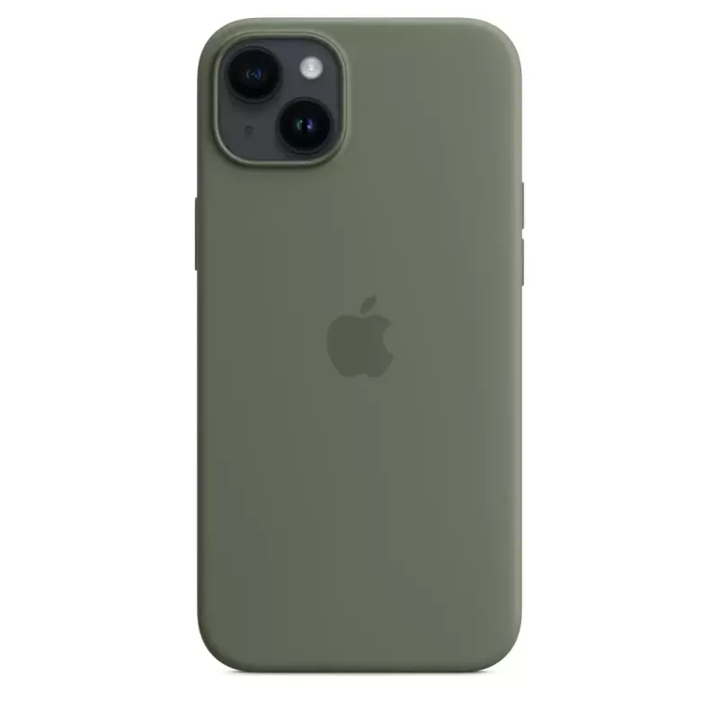 Dėklas Apple iPhone 14 Plus silikoninis su MagSafe alyvuogių