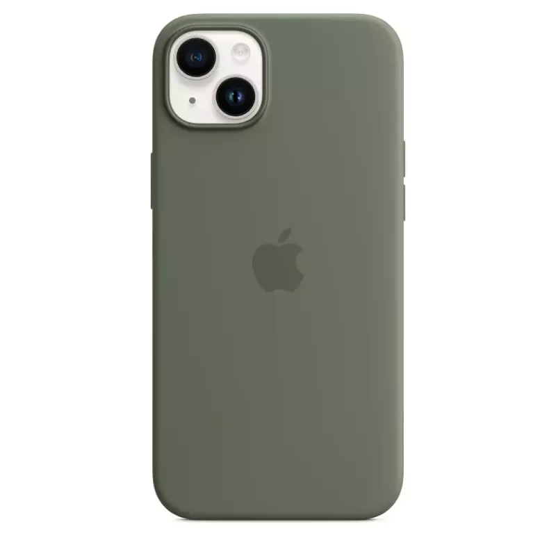 Dėklas Apple iPhone 14 Plus silikoninis su MagSafe alyvuogių