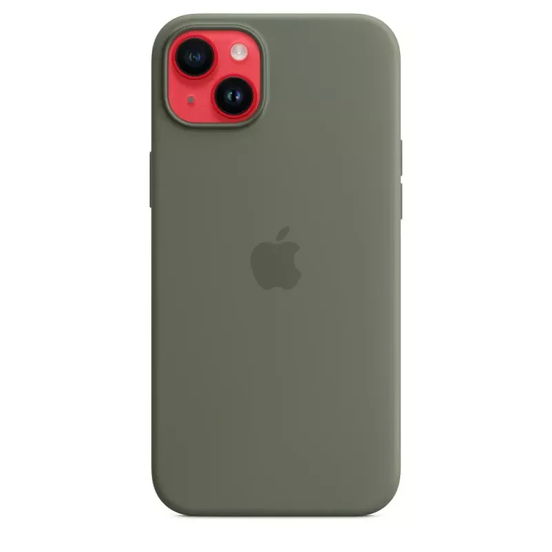 Dėklas Apple iPhone 14 Plus silikoninis su MagSafe alyvuogių