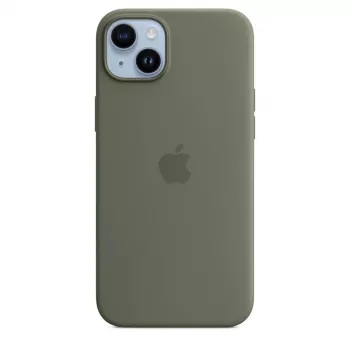 Dėklas Apple iPhone 14 Plus silikoninis su MagSafe alyvuogių