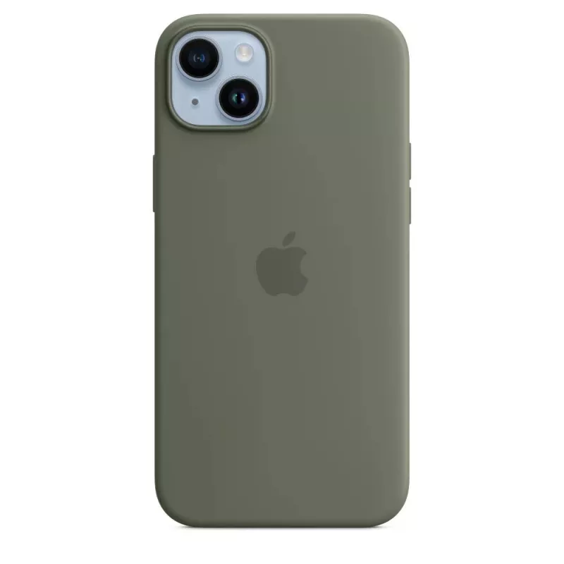 Dėklas Apple iPhone 14 Plus silikoninis su MagSafe alyvuogių