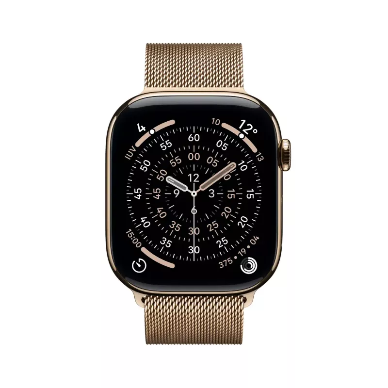 Apple Watch GPS + Cellular 46mm auksinis titano korpusas auksinė Milanese kilpa M/L