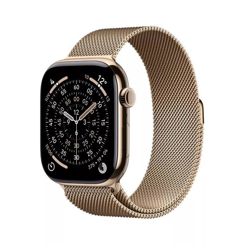Apple Watch GPS + Cellular 46mm auksinis titano korpusas auksinė Milanese kilpa M/L