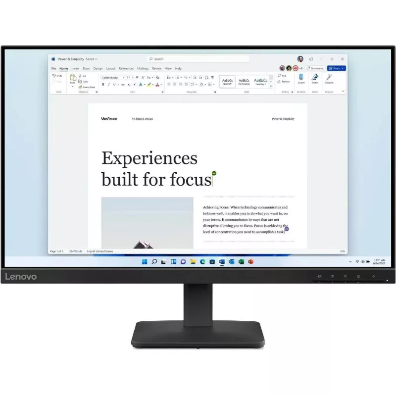 Monitor Lenovo L24-41 24-inch IPS 1920×1080 75Hz HDMI/VGA plonas