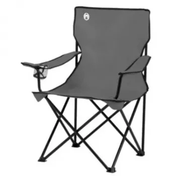 Stovyklavimo kėdė COLEMAN 2000038574 — 4 kojų, maks. apkrova 113 kg, 3,3 kg, 870×540 mm, pilka