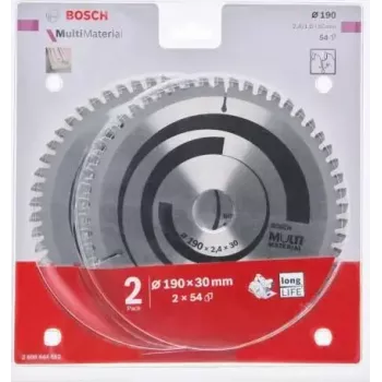 Diskinis pjūklo diskas Bosch Multi Material 190x30x2,4/1,8 mm 54T (2608644652)