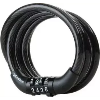 Kabelio spyna MASTERLOCK Coiled Cord 8143EURDPRO 120 cm — apsauginis kabelis įrenginiams