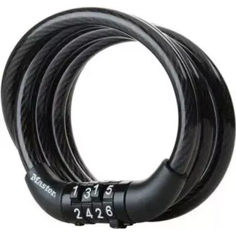 Kabelio spyna MASTERLOCK Coiled Cord 8143EURDPRO 120 cm — apsauginis kabelis įrenginiams
