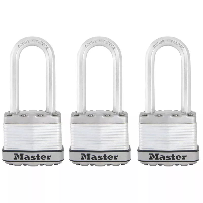 Spyna MASTER LOCK 45 mm Excell laminuotas plienas 3 vnt. rinkinys su 51 mm apkaba