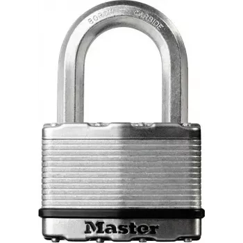 Pakabinama spyna MASTERLOCK M5EURDCC 9 saugumo lygis, grūdinto plieno lankelis, žalvarinis korpusas