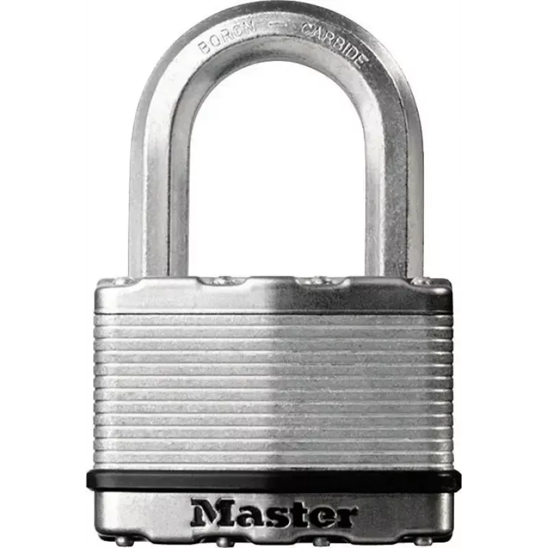 Pakabinama spyna MASTERLOCK M5EURDCC 9 saugumo lygis, grūdinto plieno lankelis, žalvarinis korpusas