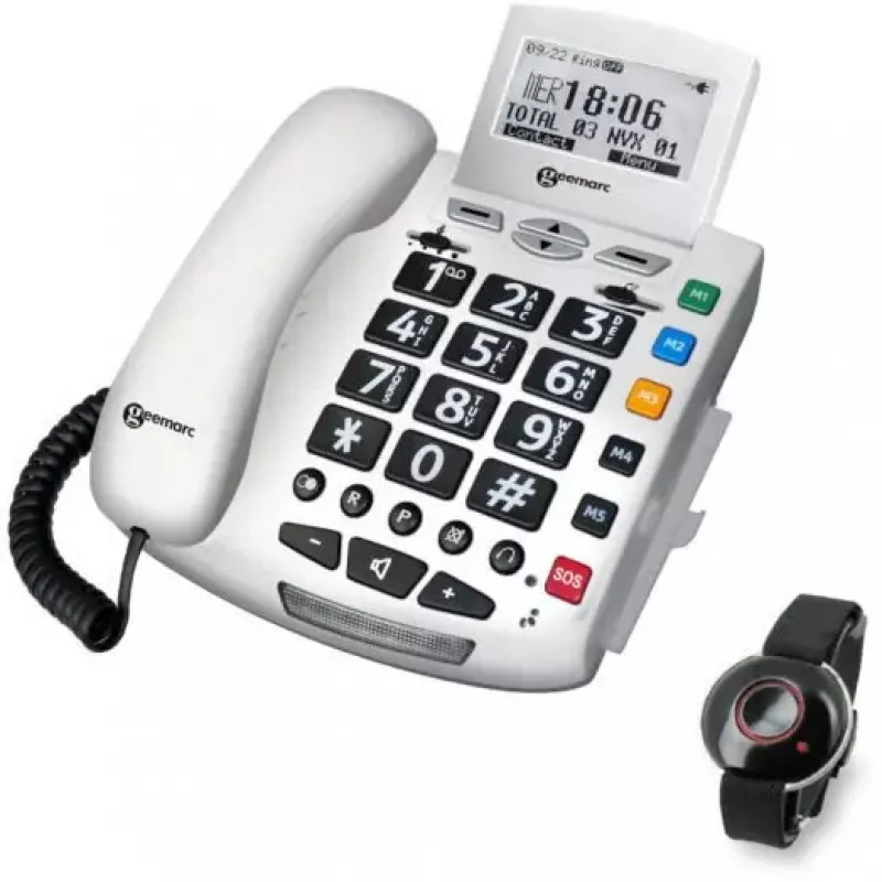 Laidinis pagalbos telefonas Geemarc SERENITIES su balso pranešimu