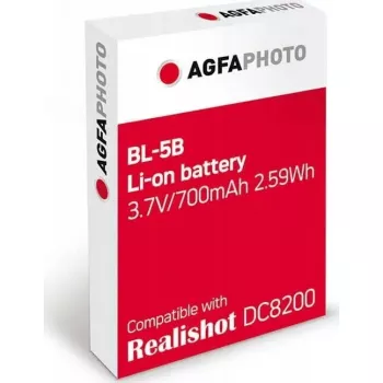 Įkraunama kameros baterija AgfaPhoto BL-5B (pakaitalas BL-5B) 3,7 V / suderinami modeliai
