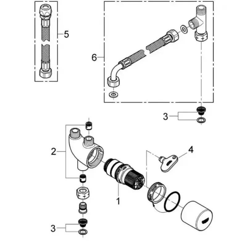 Termostatas GROHE 34487000 Chromas