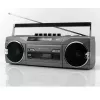 Nešiojamasis kasetinis grotuvas Soundmaster SRR80TI su DAB+ ir FM, LCD ekranu, 3 W RMS, 3,5 mm ausinių lizdu, maitinamas baterijomis / 230 V